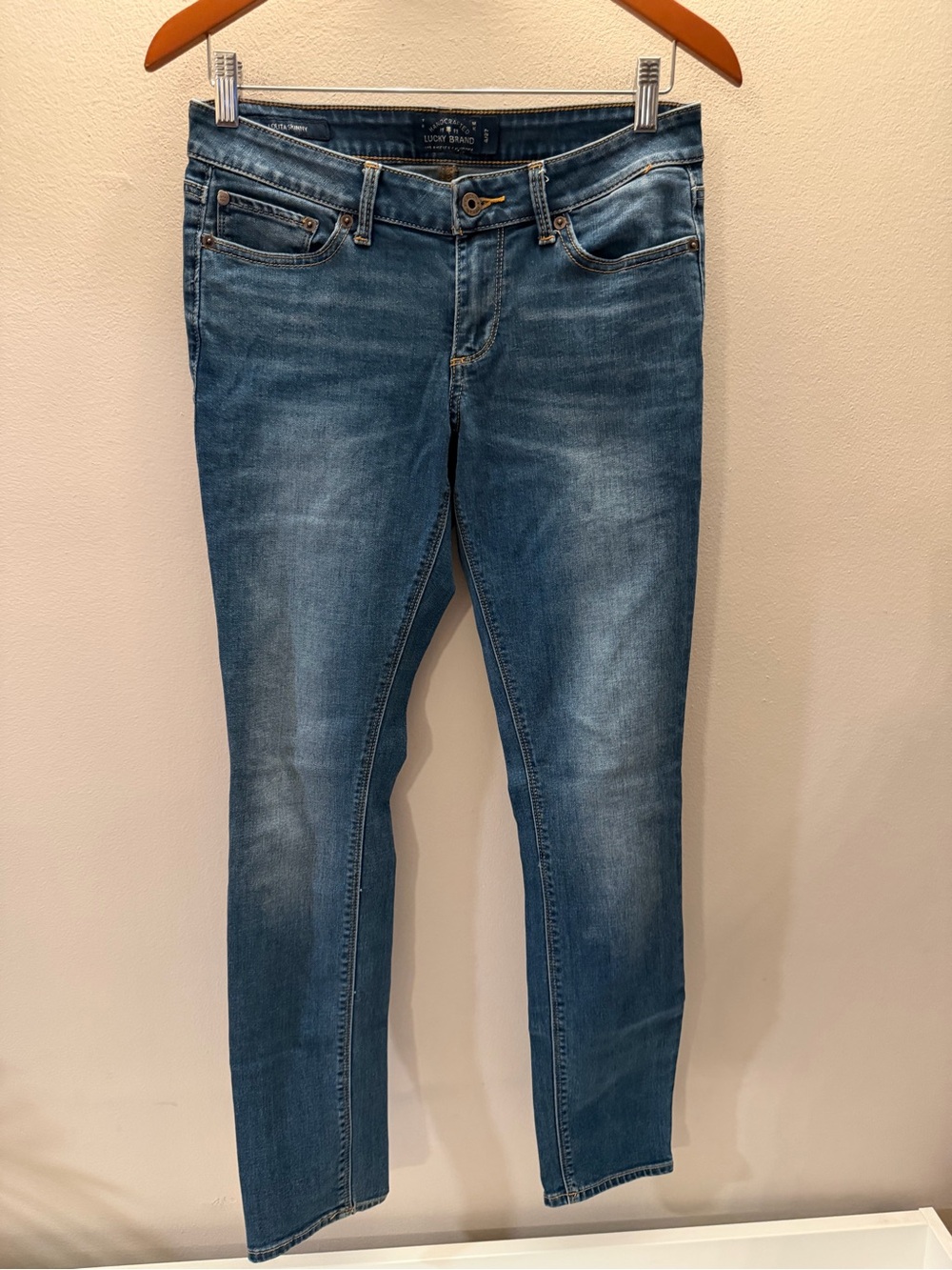 Lucky Brand Lolita Skinny Jeans Womens 4/27 Medium Wash‎ Denim Blue Mid Rise
